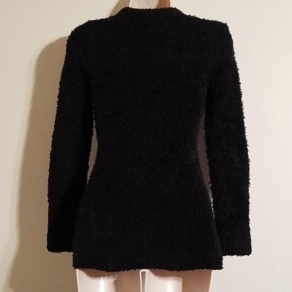 Piper black large sequined front fuzzy sweater - Picture 16 of 17